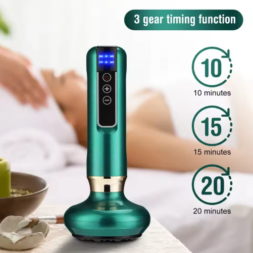 Tricolor Electric Massager GuaSha Anti Cellulite Vacuum Suction Cup Beauty Health Scraping Infrared Heat Slimming Massage Thera