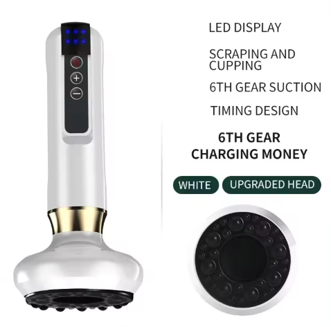 Tricolor Electric Massager GuaSha Anti Cellulite Vacuum Suction Cup Beauty Health Scraping Infrared Heat Slimming Massage Thera
