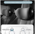 2 Pack Car Extra Soft Headrest & Lumber Support Pillow for Driving