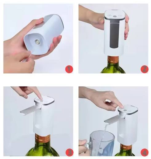 Smart Quantitative Alcohol Dispenser Professional High End Whiskey Pump Dispenser Liquor Pump Adjustable Foldable Wine Decanter