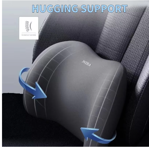 2 Pack Car Extra Soft Headrest & Lumber Support Pillow for Driving