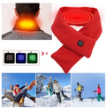 USB Women Men Heating Scarf Temperature Scarf 3 Gears Wrap Fleece Washable Electric Neck Warmer Not Inclound Battery for Camping