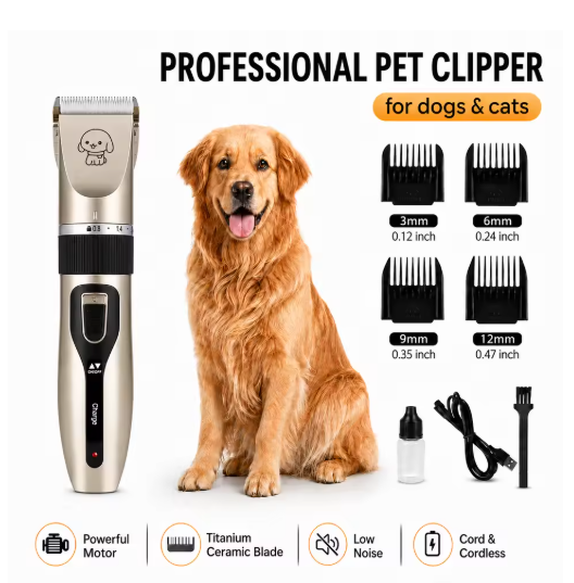 1 set Pet Hair Clipper Haircut Trimmer Shaver Set for Rabbit Cat Dog Puppy Grooming Clipper Cutter Pet Supplies Electric Scissors