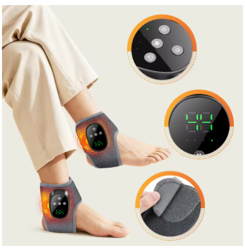 Heating Foot Massager Electric Vibration Relaxation Ankle Massager Warm Ankle Brace Joint Sprain Support Ankle Protection