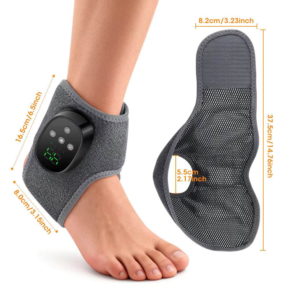 Heating Foot Massager Electric Vibration Relaxation Ankle Massager Warm Ankle Brace Joint Sprain Support Ankle Protection